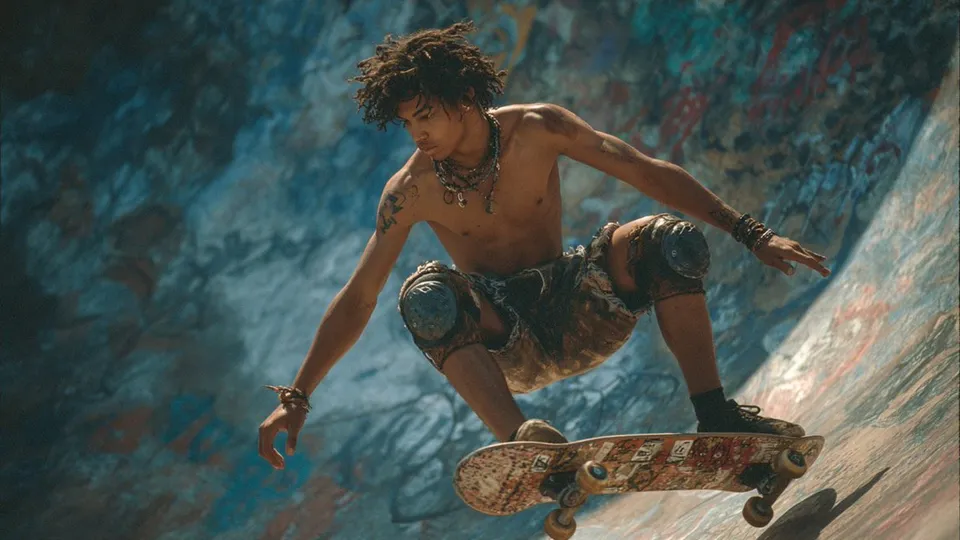 Cinematic skateboard photography
