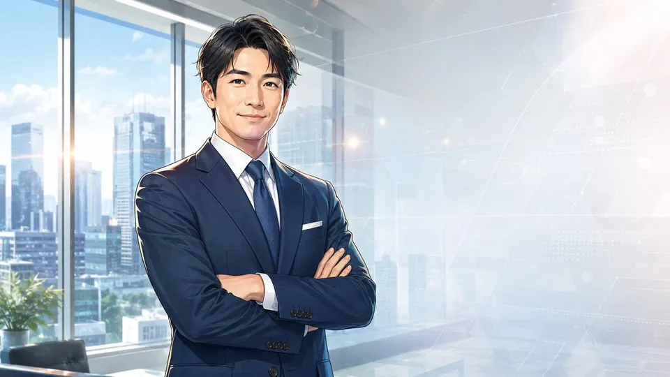 Anime business portrait