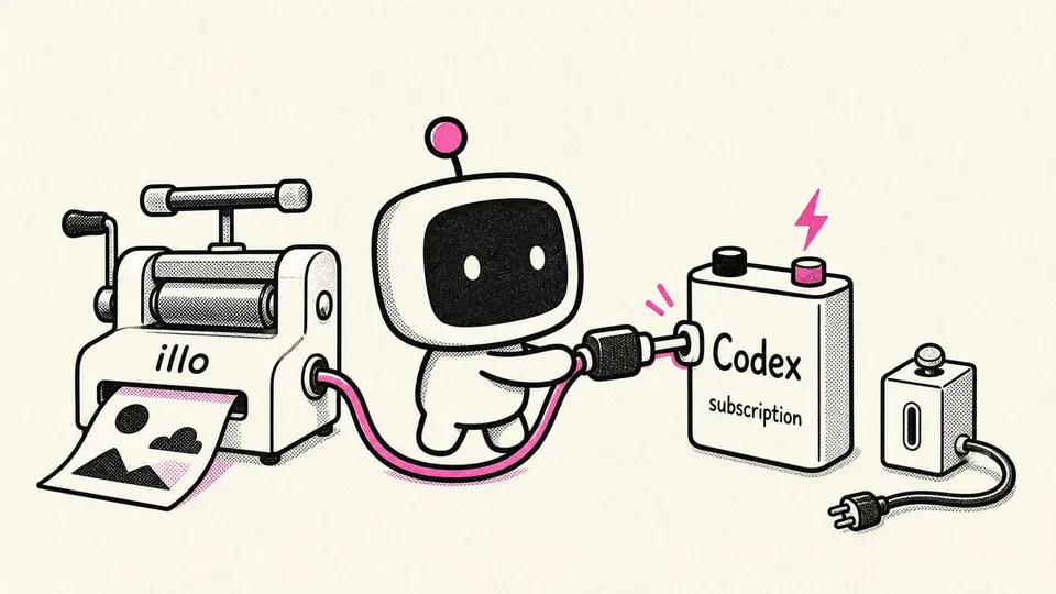 Retro illustration robot